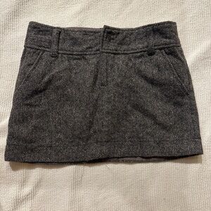 90s Y2K American Eagle Gray Tweed Skirt